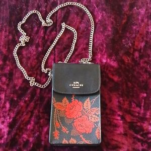 Coach North South Crossbody Rose & Thorn